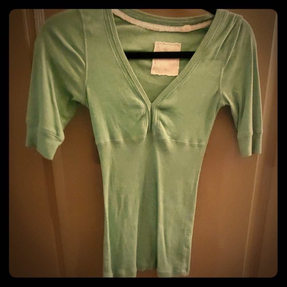 Fitted mint green top